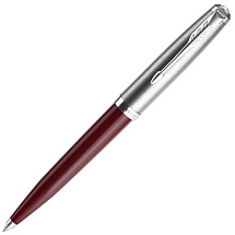 Шариковая ручка Parker 51 CORE BURGUNDY CT, стержень: M, цвет чернил: black, в подарочной упаковке.