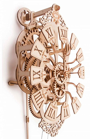 3D-пазл из дерева Wood Trick Настенные часы с маятником - рис 9.