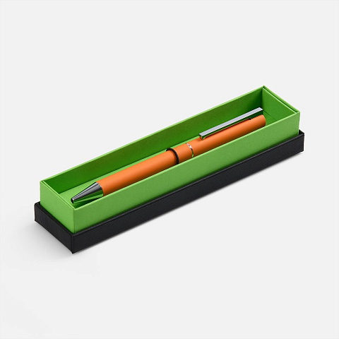 Ручка шариковая Blade Soft Touch в футляре, оранжевая - рис 2.