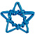 Плетеная фигурка Adorno, синяя звезда - миниатюра