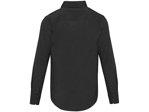 Carnelian мужская рубашка из поплина - сплошной черный - рис 3.