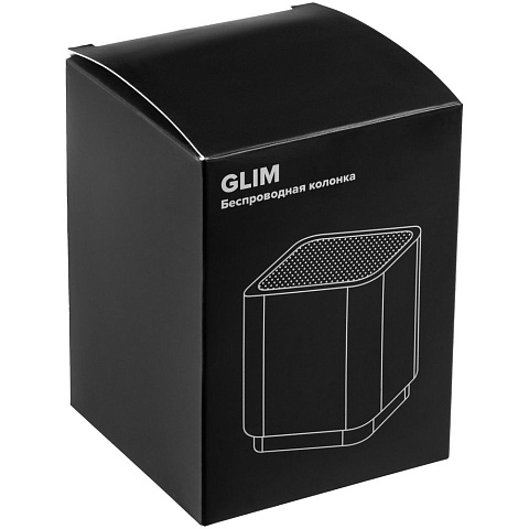 Беспроводная колонка с подсветкой логотипа Glim, черная - рис 10.