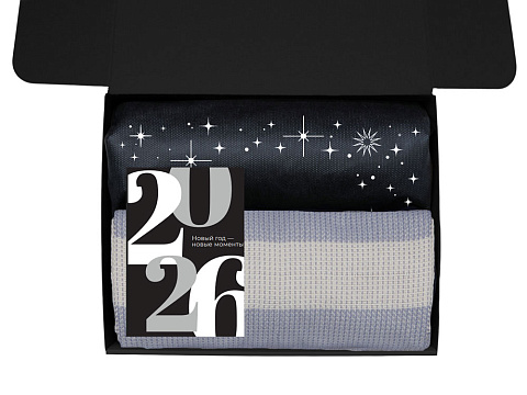 Подарочный набор c пледом, термосом, свечой и миндалем, оранжевый - рис 3.