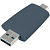Флешка Pebble Type-C, USB 3.0, серо-синяя, 16 Гб - миниатюра - рис 4.