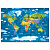 Карта мира детская с наклейками - миниатюра