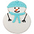 Новогоднее имбирное печенье Снеговичок - миниатюра