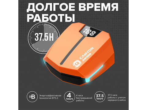 Игровая гарнитура Canyon DoubleBee GTWS-2, черный (CND-GTWS2B) - рис 7.