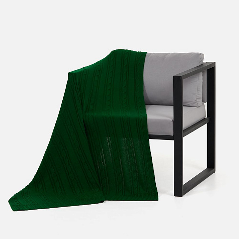 Плед Remitti, глубокий зеленый - рис 3.