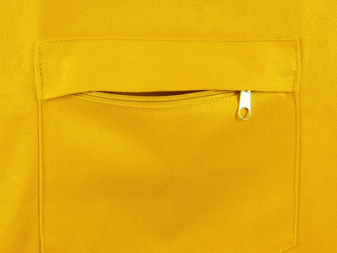 Сумка на молнии Zipper из хлопка 280 г c карманом на молнии спереди, желтый - рис 6.