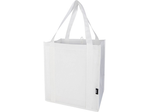 Liberty эко-сумка с прочным днищем объемом 6 л из нетканого материала, переработанного по стандарту GRS - Белый