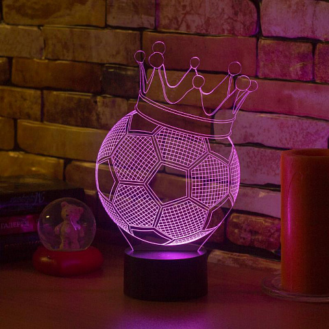 3D светильник Мяч с короной - рис 4.