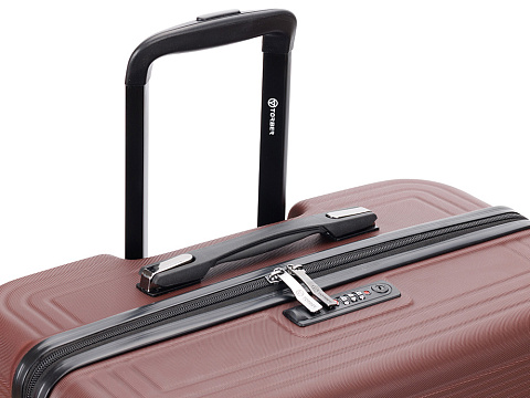 Чемодан TORBER Onego, бордовый, ABS-пластик, 69,5 х 46 х 26 см, 69 л - рис 7.