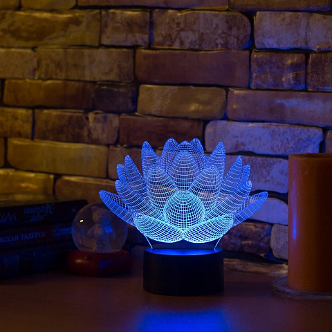 3D светильник Цветок лотоса - рис 3.