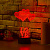 3D светильник Шары Сердца Love - миниатюра