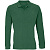 Рубашка поло унисекс с длинным рукавом Planet LSL, темно-зеленая - миниатюра