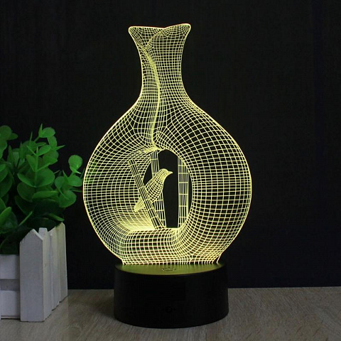 3D лампа Птица - рис 4.