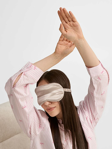 Двухстороняя маска для сна Veluto, серая - рис 8.