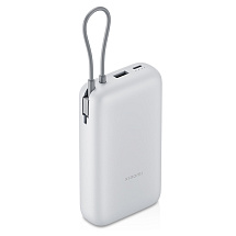 Внешний аккумулятор с встроенным кабелем Xiaomi Power Bank 20000mAh (Integrated Cable) GL Light Gray