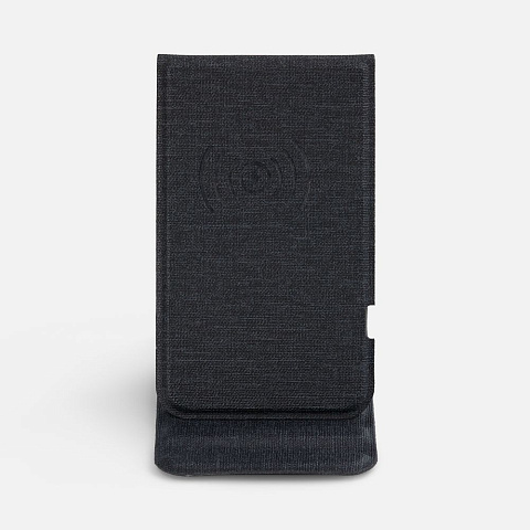 Подставка для смартфона с беспроводной зарядкой Kickstand, серая - рис 4.