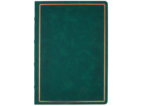 Ежедневник недатированный А4 Royal, зеленый с бронзовым срезом - рис 2.