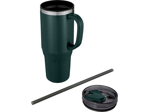 Melbourne кружка 1200 мл, сертифицированная согласно RCS, с соломинкой - Зеленый - рис 3.