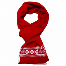 Новогодний шарф Красный