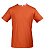 Футболка мужская с контрастной отделкой Madison 170, оранжевый/белый - миниатюра