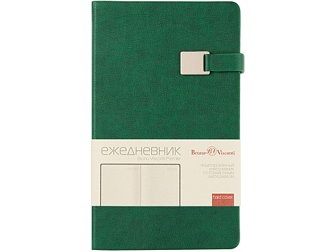 Ежедневник недатированный А5 Premier, зеленый - рис 2.
