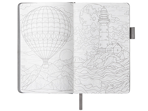 Блокнот Vision Trend А5 в твердой обложке, серый - рис 3.