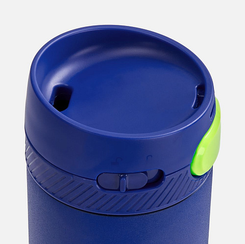 Термостакан X1 с цветной кнопкой, синий с желтым - рис 4.