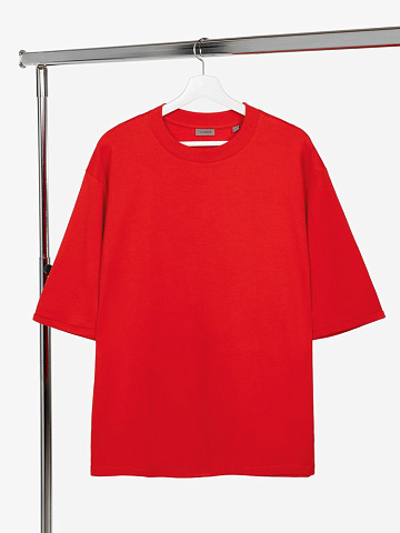 Футболка оверсайз унисекс Kosmos 2.0, красная (алая) - рис 2.