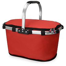 Изотермическая сумка-холодильник FROST складная с алюминиевой рамой, красный (Р)