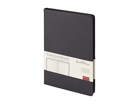 Ежедневник А5 датированный Megapolis Nappa на 2026, черный