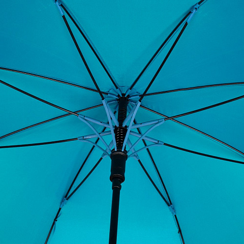 Зонт-трость Undercolor с цветными спицами, бирюзовый - рис 4.