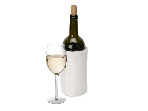 WINE COOLER SATIN WHITE/Охладитель-чехол для бутылки вина или шампанского, белый