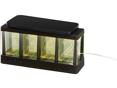 Часы с беспроводной зарядкой Cyber, 10 Вт (Р) - рис 2.