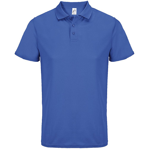 Рубашка поло унисекс Pitcher, ярко-синяя (royal) - рис 2.