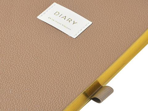 Ежедневник недатированный А5 Total beige с нашивкой, бежевый - рис 6.