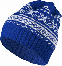 Новогодняя шапка Теплая зима (синий)