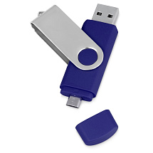 USB/micro USB-флешка 2.0 на 16 Гб Квебек OTG, синий