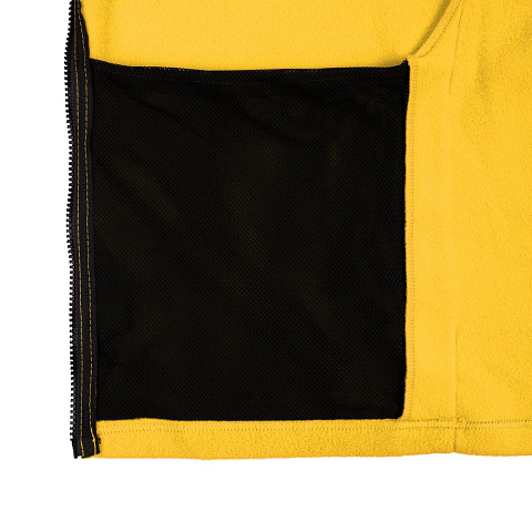Куртка флисовая унисекс Manakin, желтая - рис 5.