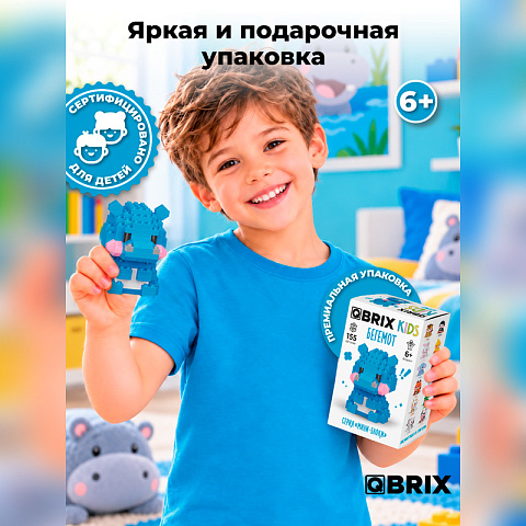 Конструктор KIDS серия "Мини-блоки" Бегемот - рис 8.