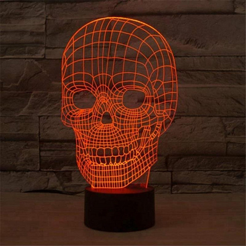 3D Лампа Череп - рис 5.