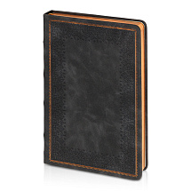 Ежедневник недатированный А5 Royal, черный с бронзовым срезом