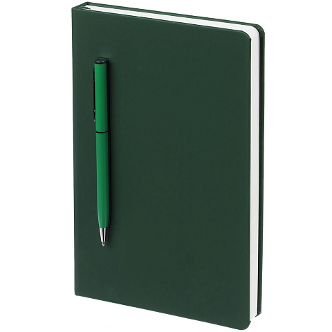 Ежедневник Magnet Shall с ручкой, зеленый - рис 2.