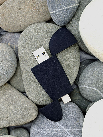 Флешка Pebble Type-C, USB 3.0, черная, 16 Гб - рис 7.