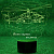 3D светильник Вертолет Ми-24 с вашим текстом - миниатюра