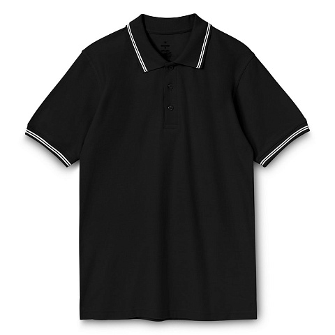 Рубашка поло Virma Stripes, черная - рис 2.