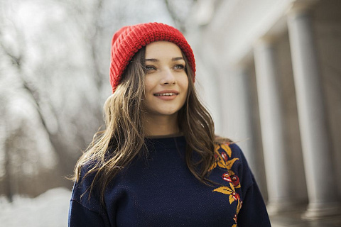 Шапка Nordkyn, глубокий красный - рис 5.