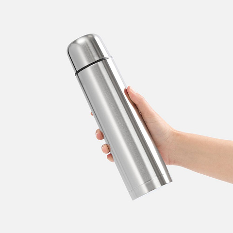 Термос Plain 750, ver.2, серебристый - рис 7.